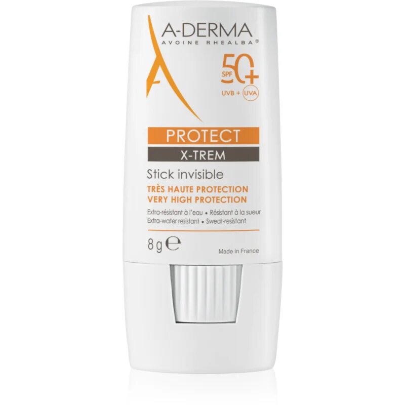 A-Derma Protect X-Trem Invisible Stick védő stift érzékeny területekre SPF 50+ 8 g