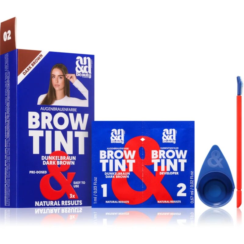 A.N.D. Beauty Brow Tint szemöldökfesték árnyalat Dark Brown 3x1.67 ml