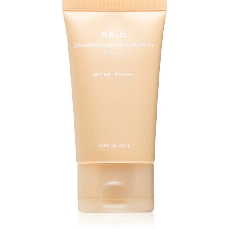 Abib Glutathiosome CC Sunscreen Toning Tube védő és tonizáló folyadék arcra élénkítő hatással SPF 50+ 50 ml