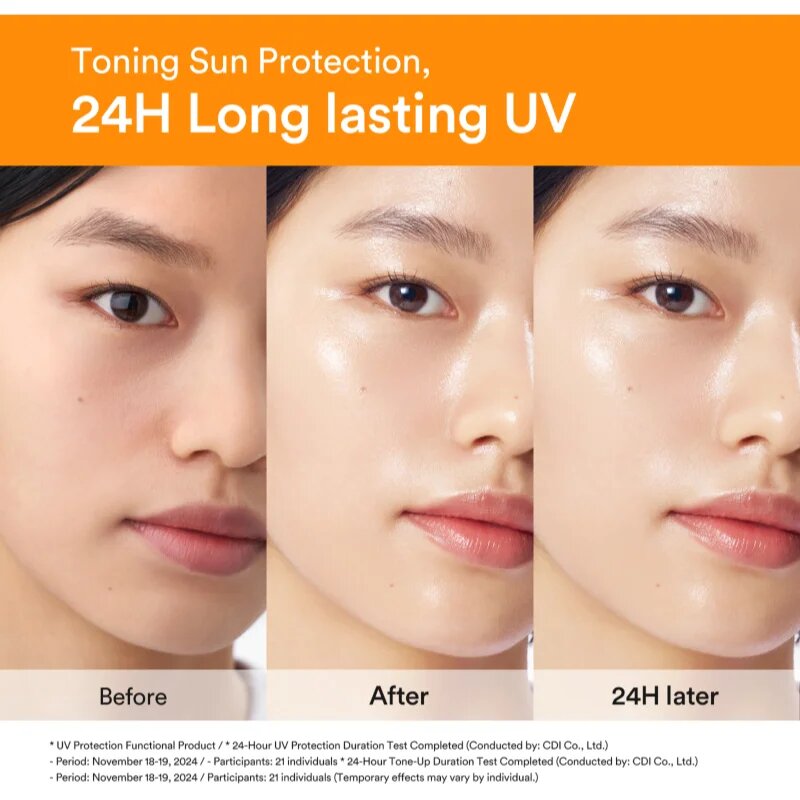 Abib Glutathiosome CC Sunscreen Toning Tube védő és tonizáló folyadék arcra élénkítő hatással SPF 50+ 50 ml