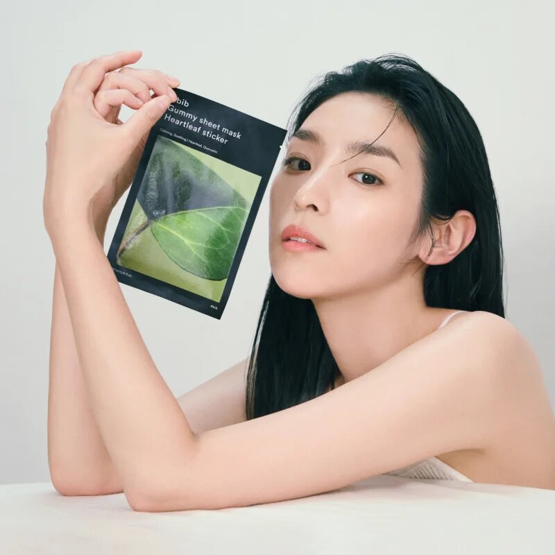 Abib Gummy Sheet Mask Heartleaf Sticker nyugtató hatású gézmaszk érzékeny és problémás arcbőrre 27 ml