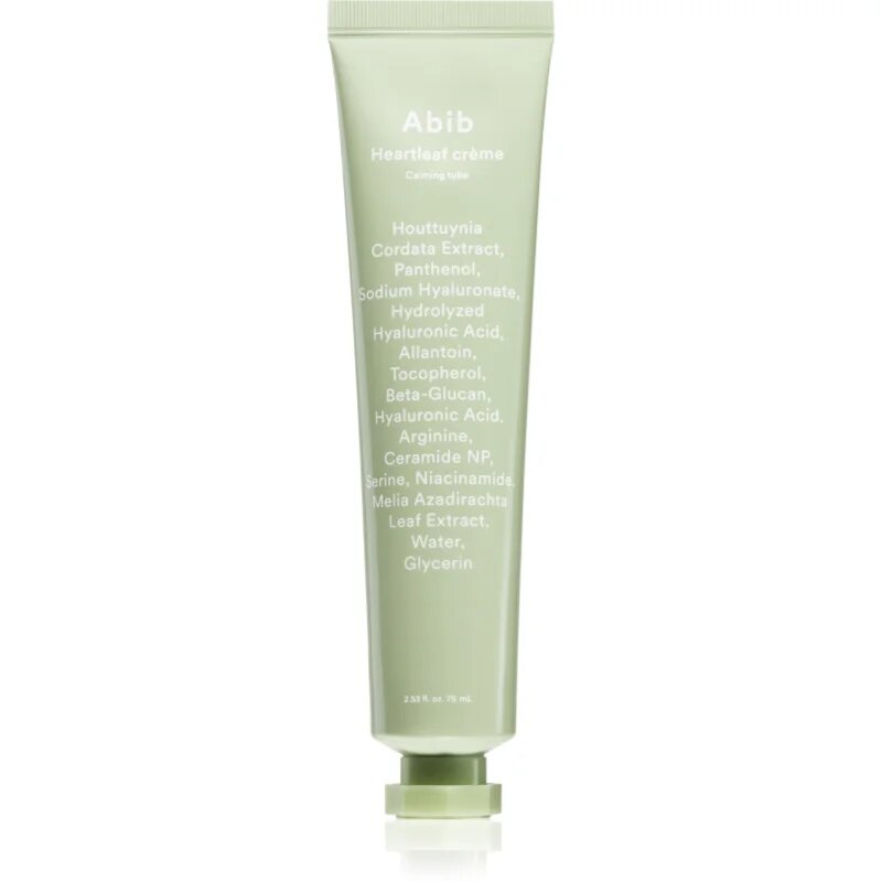 Abib Heartleaf Crème Calming Tube nyugtató arckrém a bőrgát erősítésére 75 ml