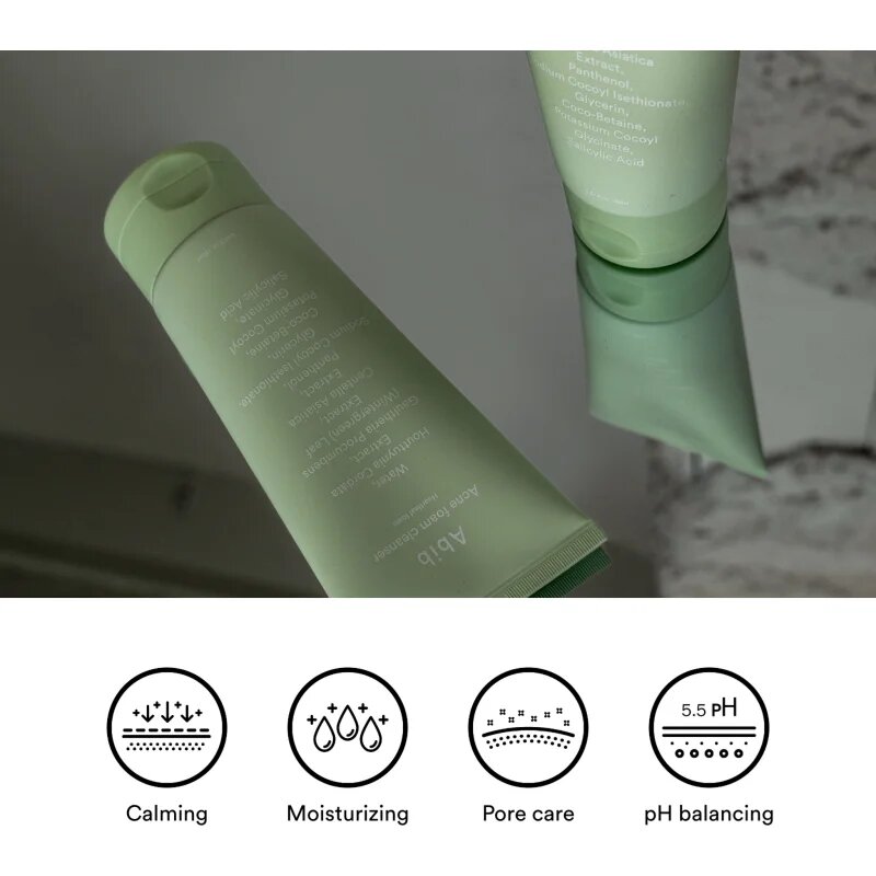 Abib Heartleaf Mild Foam Cleanser nyugtató tisztító hab problémás és pattanásos bőrre 150 ml