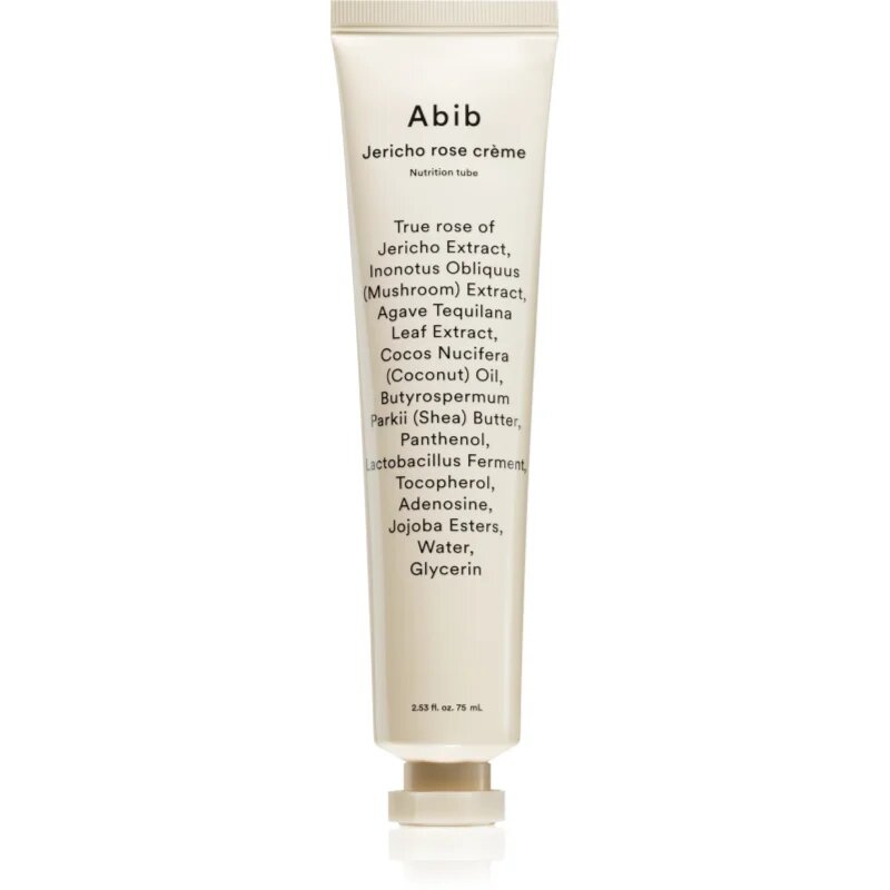 Abib Jericho Rose Crème Nutrition Tube védő tápláló krém az öregedés jelei ellen 75 ml