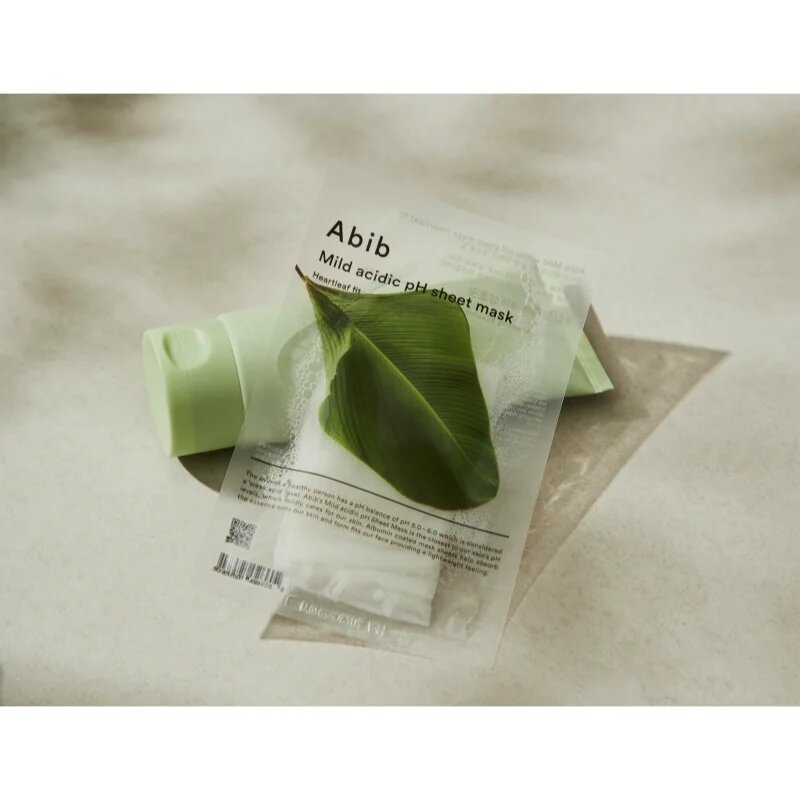 Abib Mild Acidic pH Sheet Mask Heartleaf Fit nyugtató hatású gézmaszk az aknéra hajlamos érzékeny bőrre 30 ml