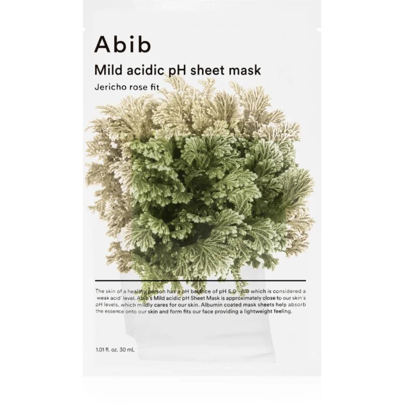 Abib Mild Acidic pH Sheet Mask Jericho Rose Fit hidratáló gézmaszk frissítő hatással 30 ml