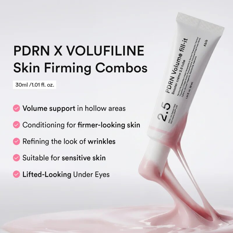 Abib PDRN 2.5 Tube Volume fill-it Booster Crème megújító booster az öregedés jelei ellen 30 ml