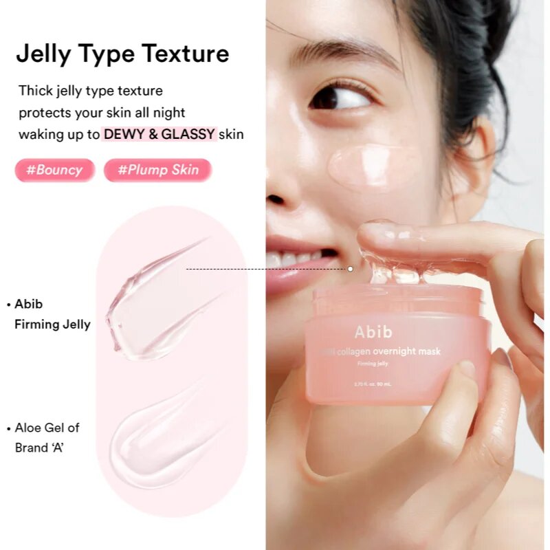 Abib PDRN Collagen Overnight Mask Firming Jelly feszesítő éjszakai arcmaszk hidratáló hatással 80 ml