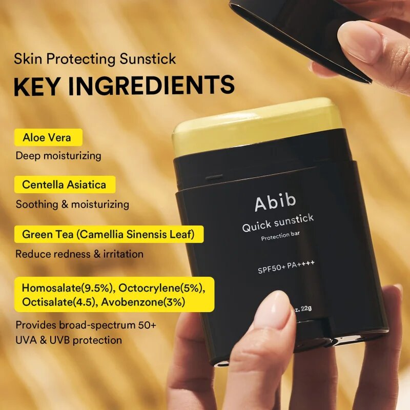 Abib Quick Sunstick Protection Bar napozó krém stift hidratáló hatással SPF 50+ 22 g