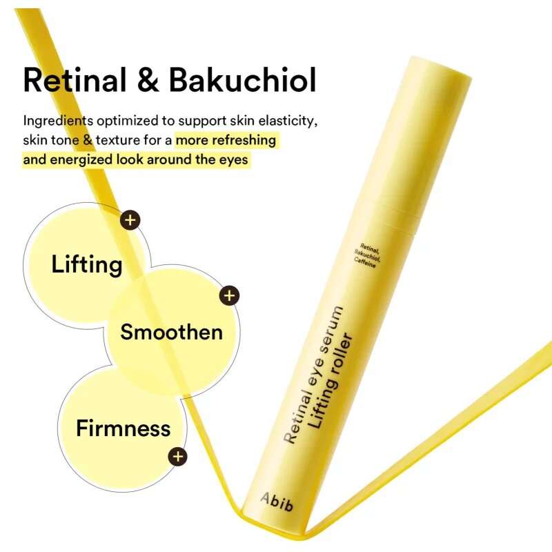 Abib Retinal Eye Serum Lifting Roller hűsítő szem roll-on a ráncok duzzanatok és sötét karikák ellen 15 ml