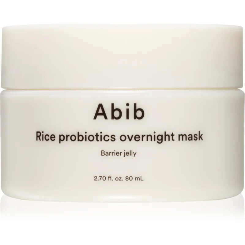 Abib Rice Probiotics Overnight Mask Barrier Jelly éjszakai arcmaszk az intenzív hidratálásért 80 ml