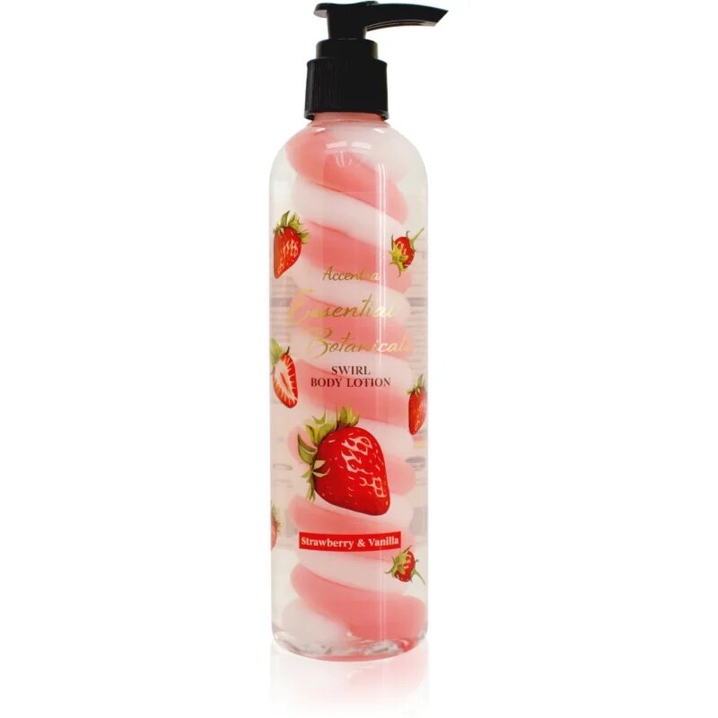 Accentra Essential Botanicals Body Lotion testápoló tej illattal Strawberry & Vanilla 300 ml