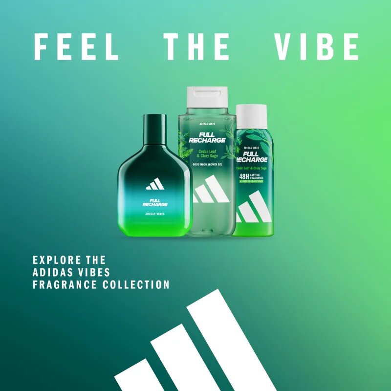 Adidas Vibes Full Recharge tusfürdő gél unisex 250 ml