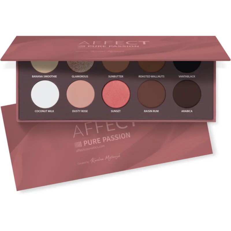 Affect Pressed Eyeshadow Palette szemhéjfesték paletta árnyalat Pure Passion 10x2 g