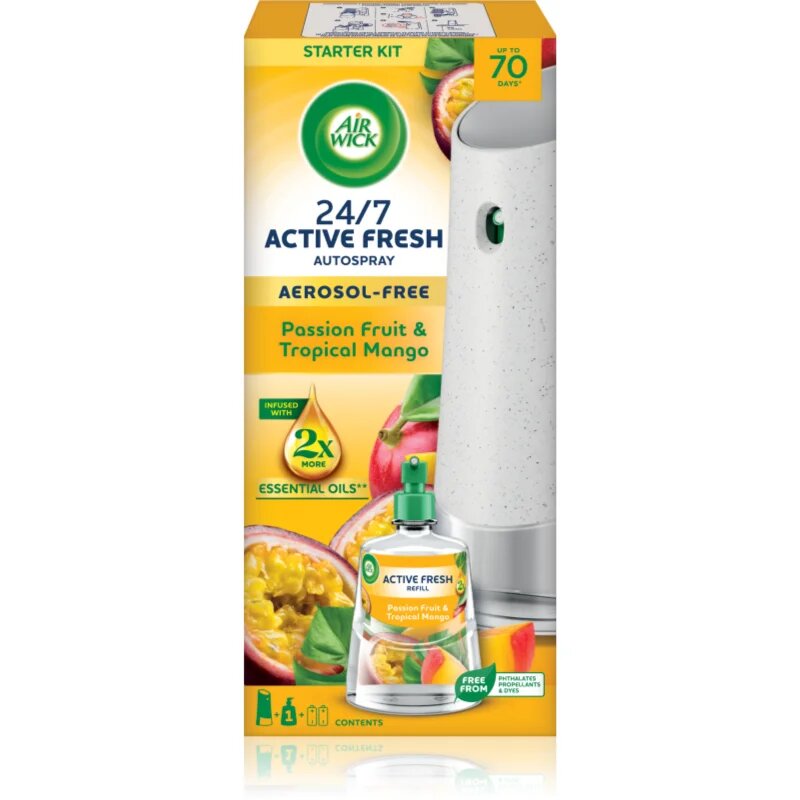 Air Wick Active Fresh Passion Fruit & Tropical Mango automata légfrissítő utántöltővel 228 kg