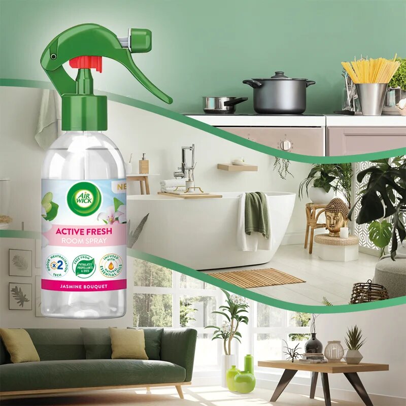Air Wick Active Fresh Spray Jasmine Bouquet lakásparfüm jázmin illatú 237 ml