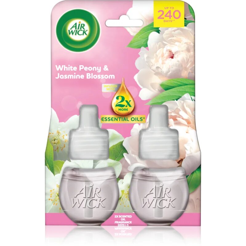 Air Wick Essential Oils White Peony & Jasmine Blossom parfümolaj elektromos diffúzorba 2x19 ml