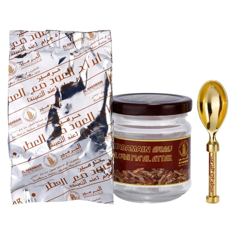 Al Haramain Abraaj Al Oudh Ma'Al Attak tömjén 50 g