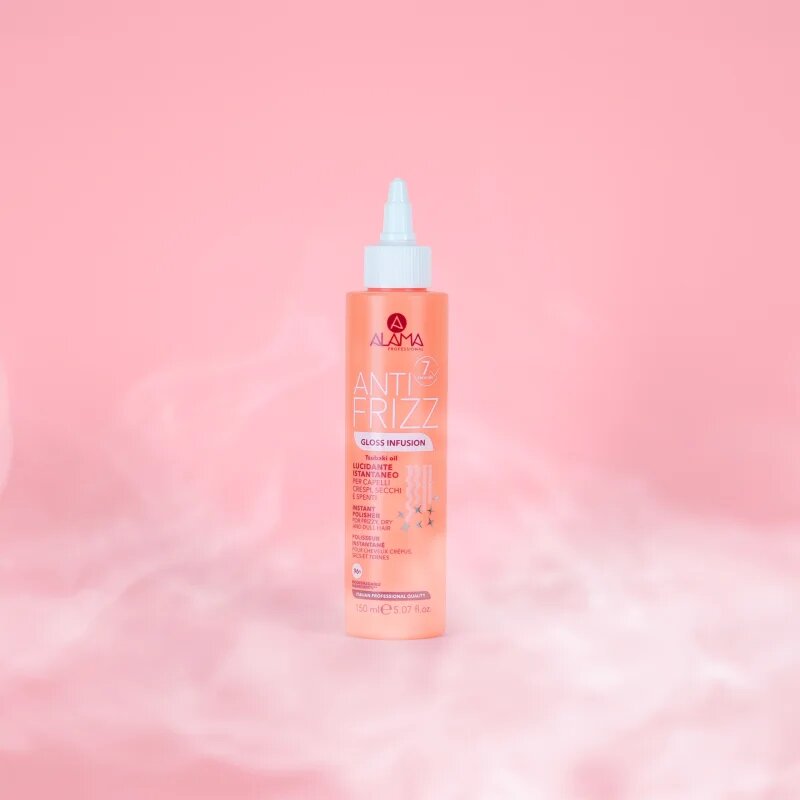 Alama Professional Anti Frizz Gloss Infusion leöblítést nem igénylő szérum a fénylő és selymes hajért 150 ml