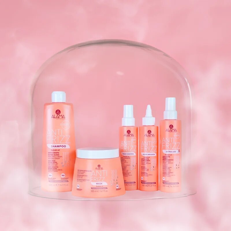 Alama Professional Anti Frizz Gloss Infusion leöblítést nem igénylő szérum a fénylő és selymes hajért 150 ml