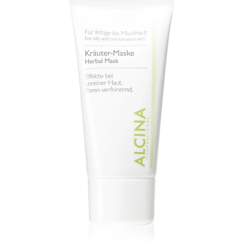 Alcina For Oily Skin Gyógynüvényes maszk a fénylő arcbőr és a kitágult pórusok ellen 50 ml