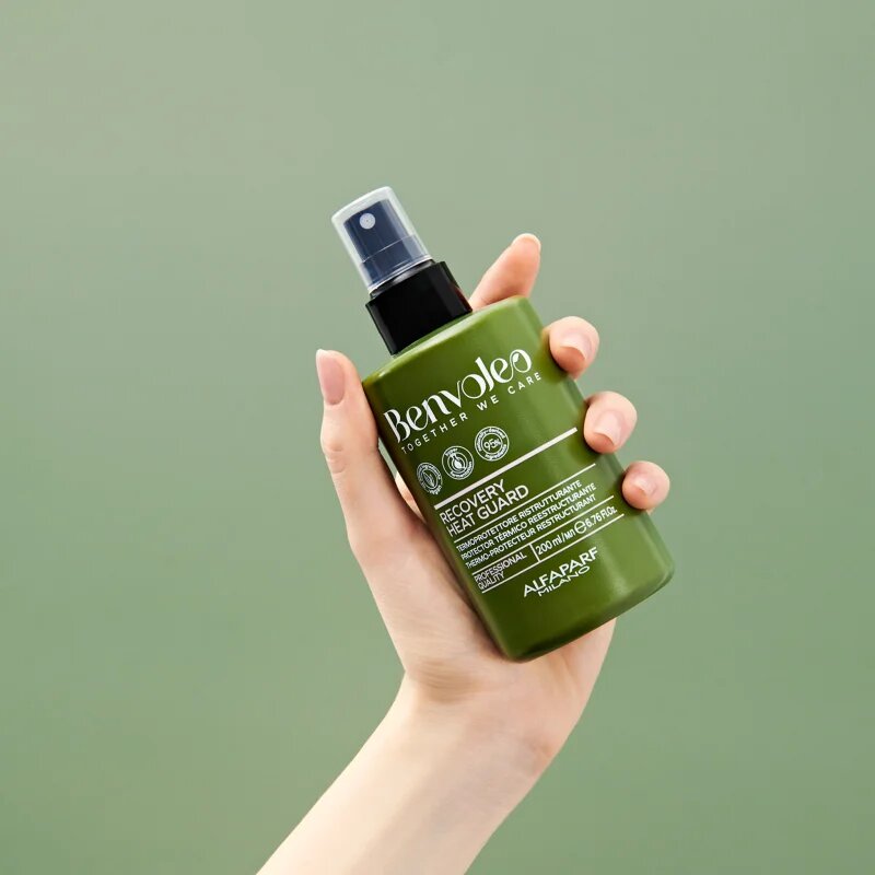 Alfaparf Milano Benvoleo Leave-in & Refresh hővédő spray hajsütővassal és hajvasalóval kezelt hajra 200 ml