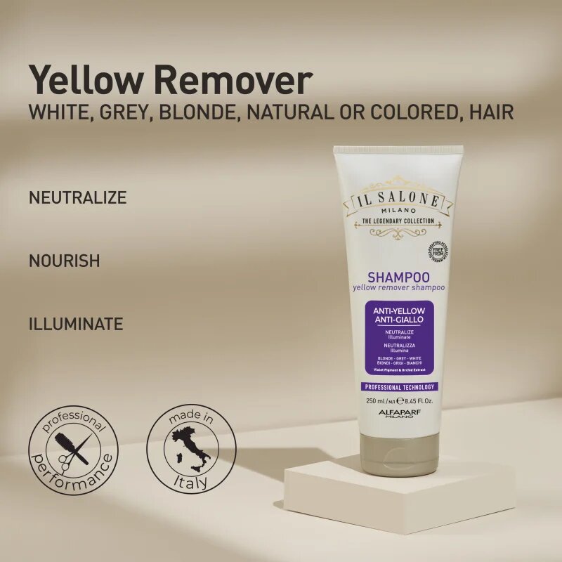 Alfaparf Milano Il Salone Milano Anti-yellow lila sampon semlegesíti a sárgás tónusokat 250 ml
