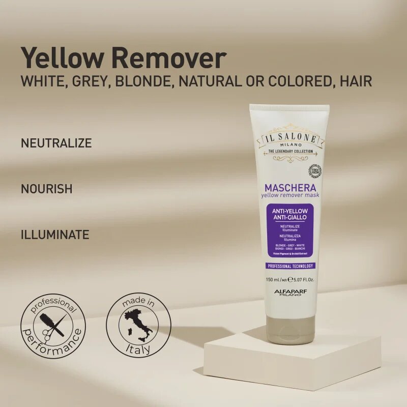 Alfaparf Milano Il Salone Milano Anti-yellow maszk semlegesíti a sárgás tónusokat 150 ml