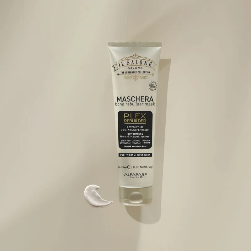 Alfaparf Milano Il Salone Milano Plex Rebuilder maszk szőkített festett és vegyileg kezelt hajra 150 ml