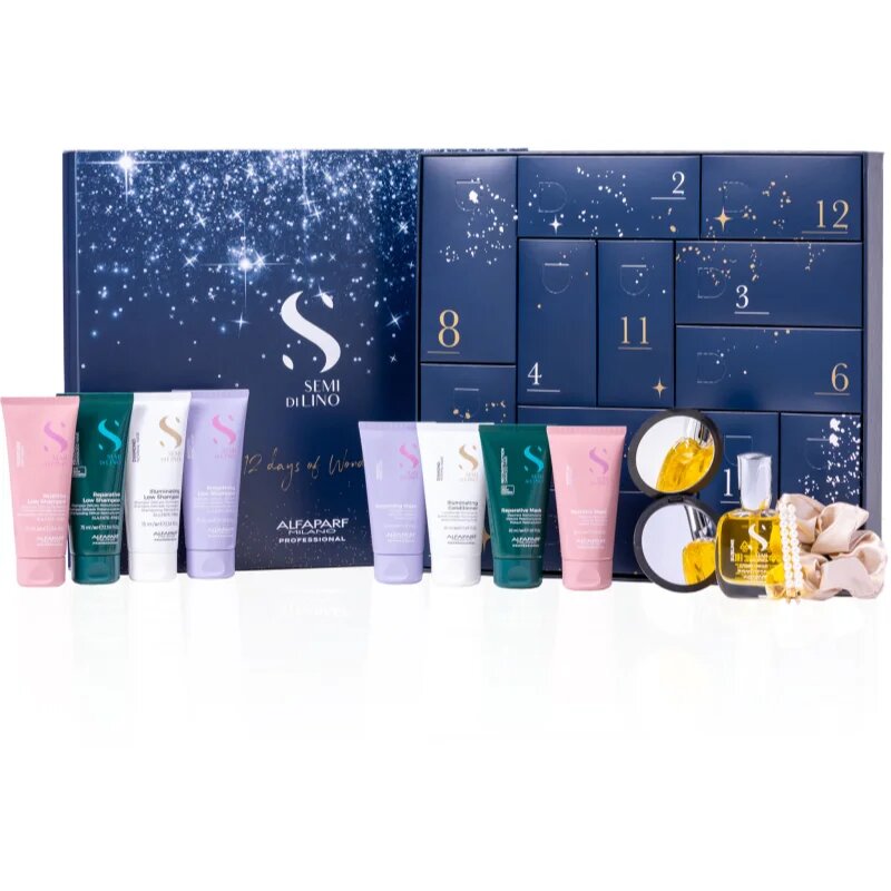 Alfaparf Milano Semi di Lino Advent Calendar ádventi naptár a szép hajért és bőrért