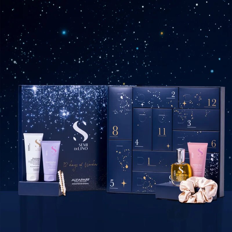 Alfaparf Milano Semi di Lino Advent Calendar ádventi naptár a szép hajért és bőrért