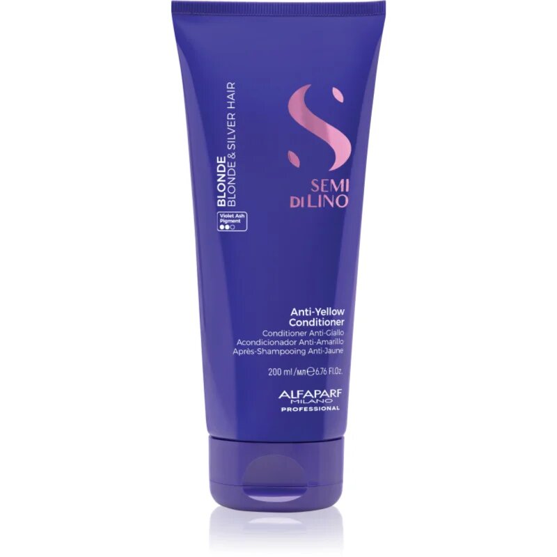 Alfaparf Milano Semi di Lino Blonde lila kondicionáló a szőke és melírozott hajra 200 ml