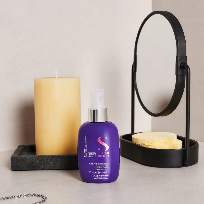 Alfaparf Milano Semi di Lino Blonde spray a sárga tónus ellen a szőke és melírozott hajra 125 ml