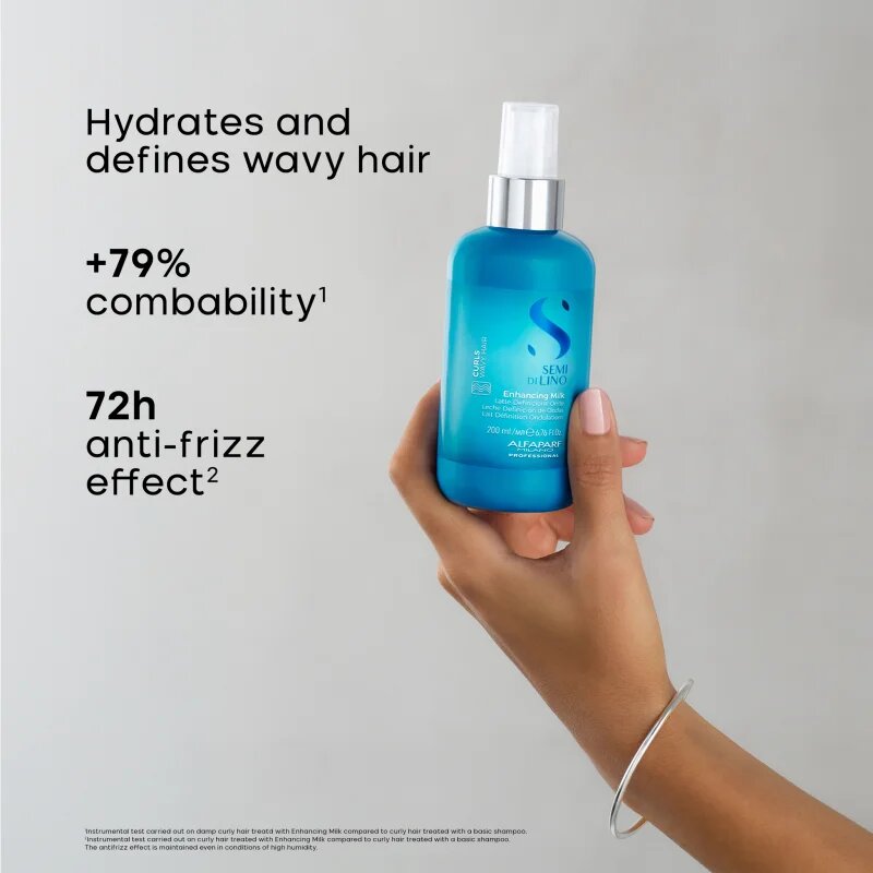 Alfaparf Milano Semi Di Lino Curls Enhancing Milk formázó tej minden típusú göndör hajra alkalmas 200 ml