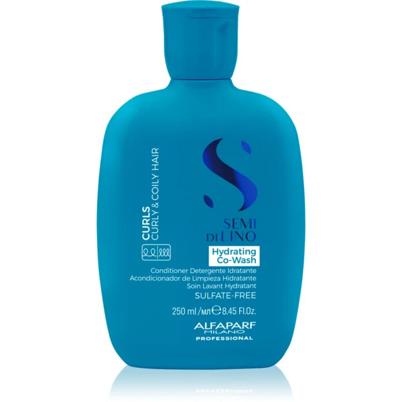 Alfaparf Milano Semi Di Lino Curls Hydrating Co-Wash ápoló és tisztító krém a hajra és a fejbőrre 250 ml