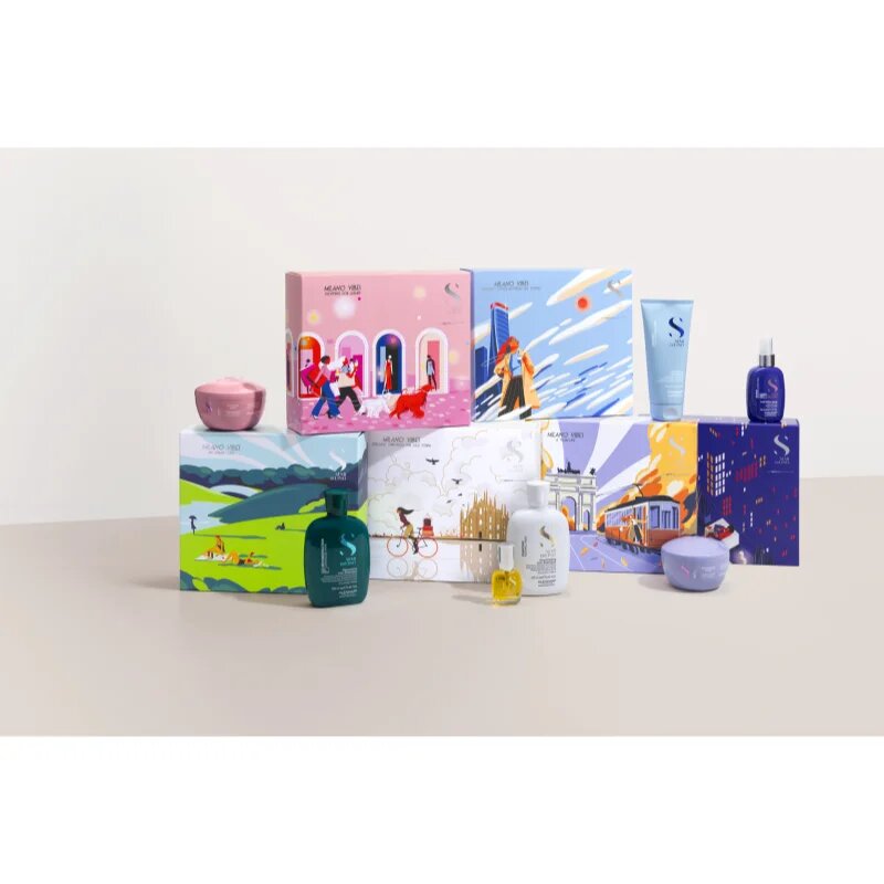 Alfaparf Milano Semi di Lino Diamond Holiday Kit ajándékszett a fénylő és selymes hajért