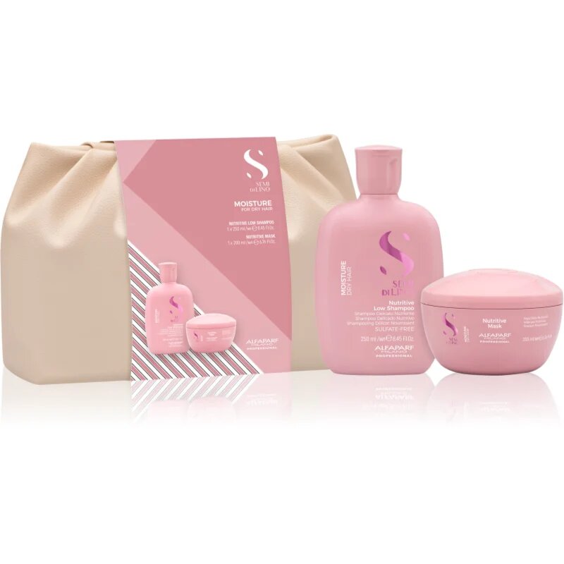 Alfaparf Milano Semi di Lino Moisture Duo Kit ajándékszett száraz hajra