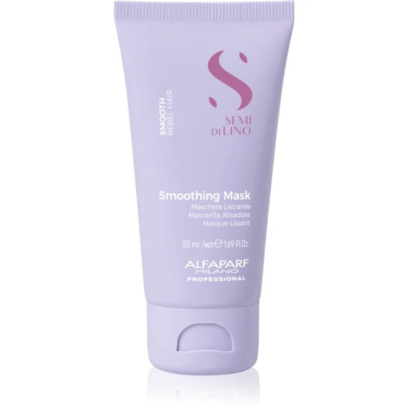 Alfaparf Milano Semi di Lino Smooth kisimító maszk a rakoncátlan és töredezett hajra 50 ml