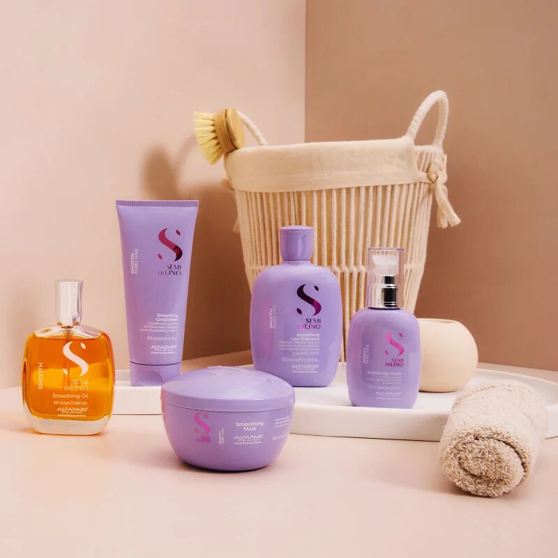 Alfaparf Milano Semi di Lino Smooth kisimító sampon a rakoncátlan és töredezett hajra 250 ml
