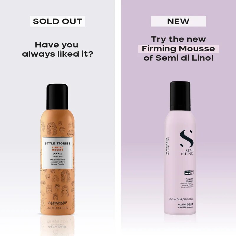 Alfaparf Milano Semi di Lino Style&Care Firming mousse hab az erős rögzítésért hajra 250 ml