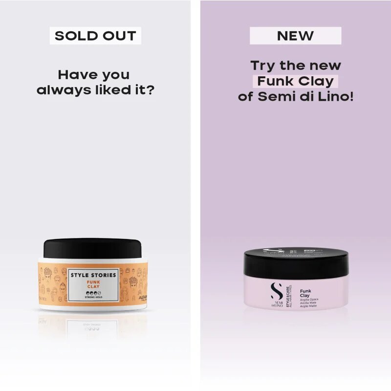 Alfaparf Milano Semi di Lino Style&Care Funk Clay modellező agyag az alakért és formáért 90 ml