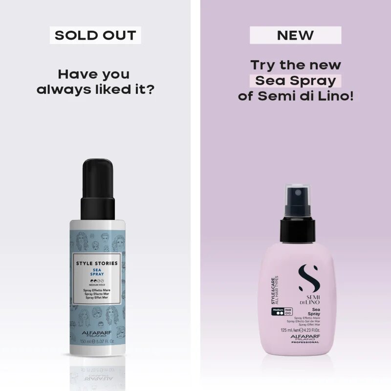 Alfaparf Milano Semi di Lino Style&Care Sea spray hajspray a haj textúrájáért sóval 125 ml