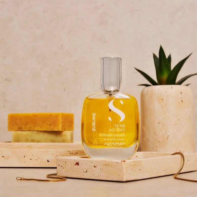 Alfaparf Milano Semi di Lino Sublime Cristalli hidratáló olaj a fénylő és selymes hajért 50 ml