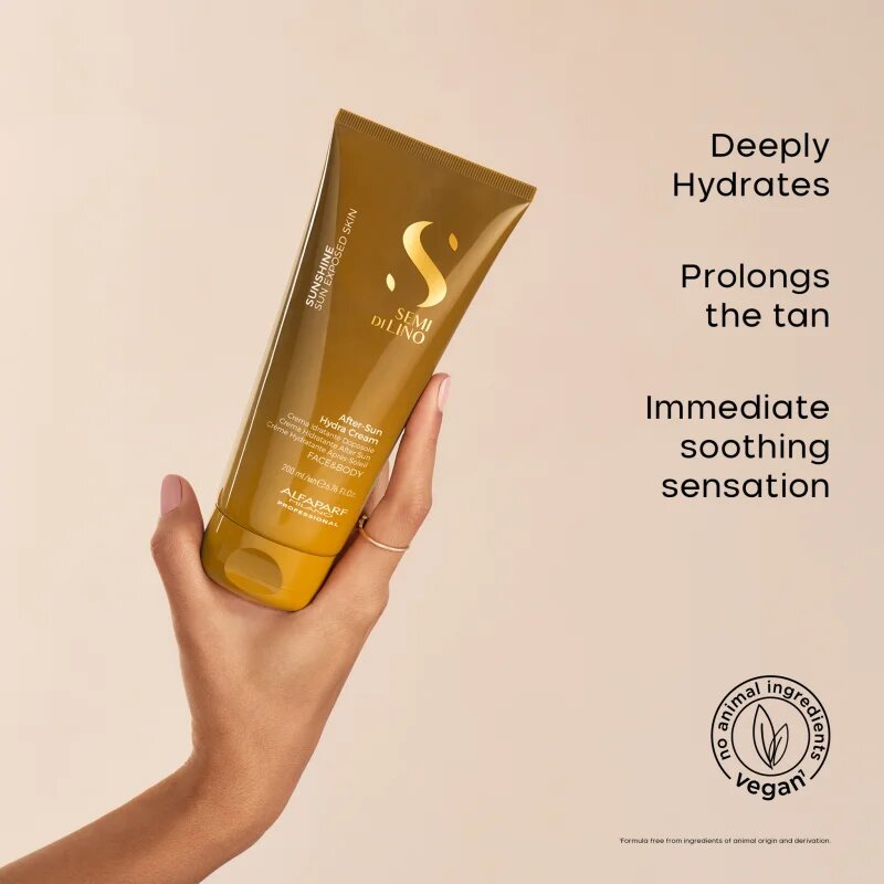 Alfaparf Milano Semi di Lino Sunshine After Sun Hydra Cream hidratáló krém arcra és testre napozás után 200 ml