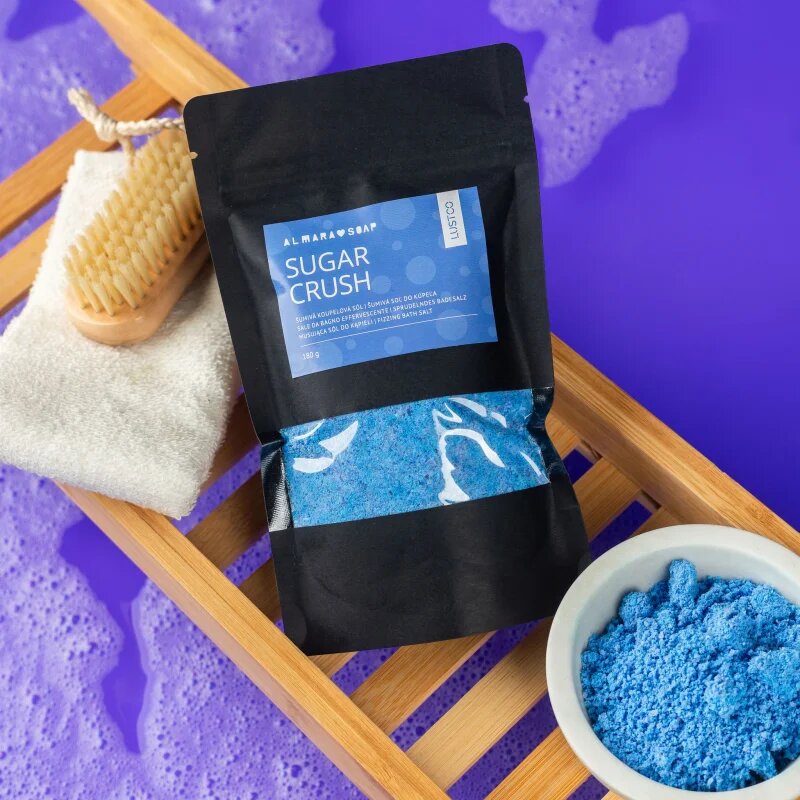 Almara Soap Bath Salt Sugar Crush színező fürdősó virág illattal 180 g