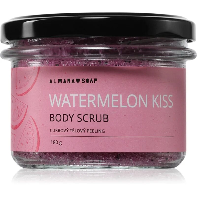 Almara Soap Body Scrub cukros test peeling narancsbőrre illattal Watermelon Kiss 180 g