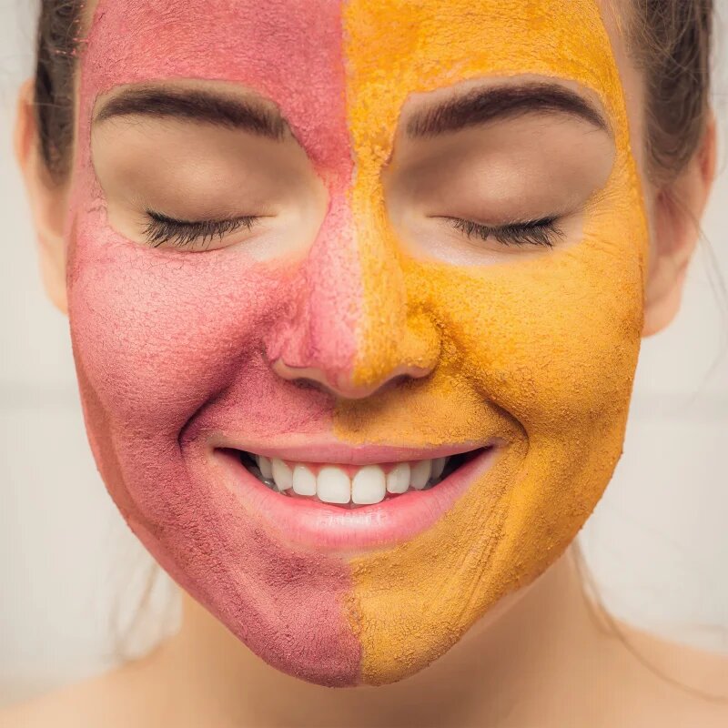 Almara Soap Face Green Clay & Turmeric tisztító arcmaszk zsíros és problémás bőrre 20 g