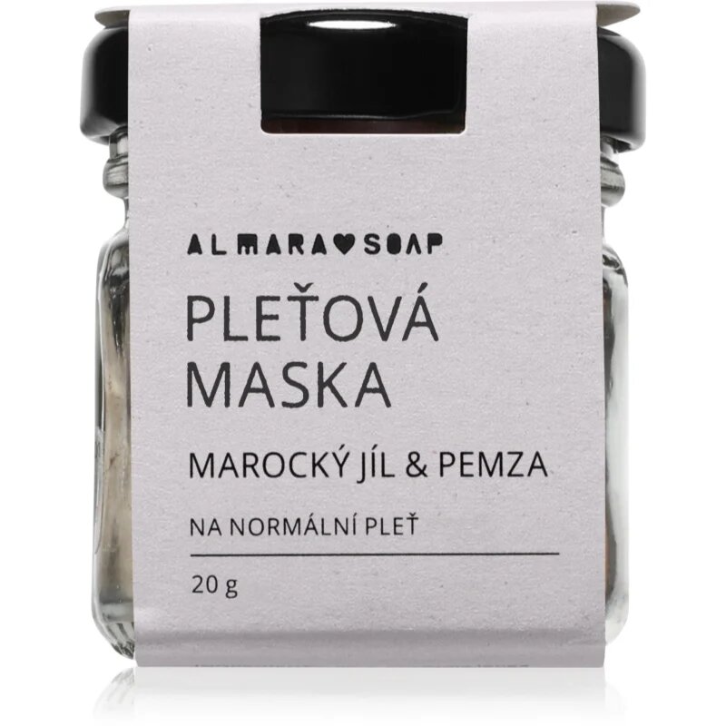 Almara Soap Face Moroccan Clay & Pumice Hámlasztó maszk normál bőrre 20 g