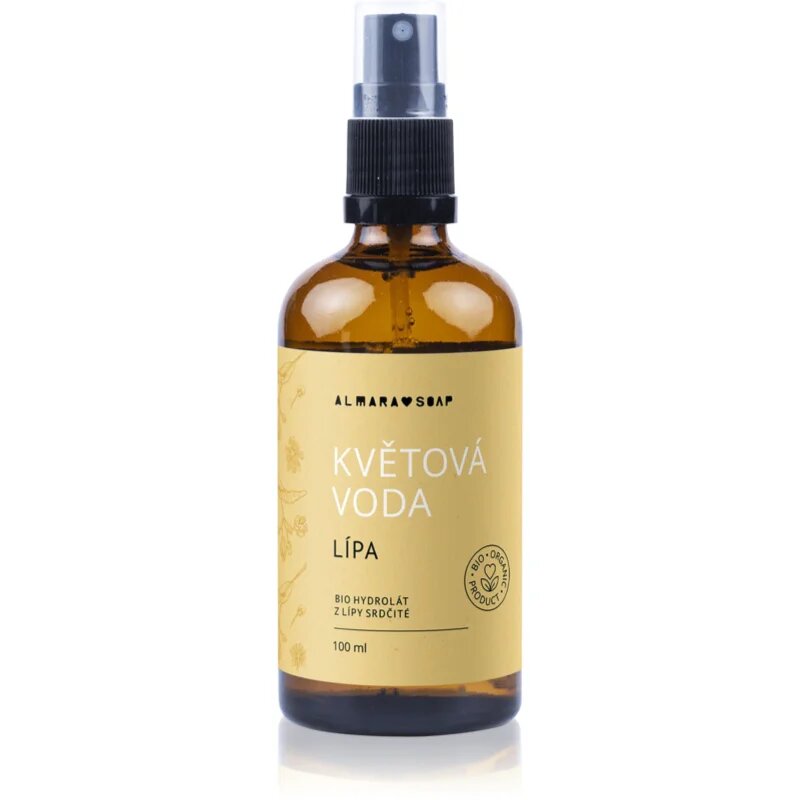 Almara Soap Floral Water Linden bőrtisztító víz az érzékeny arcbőrre 100 ml