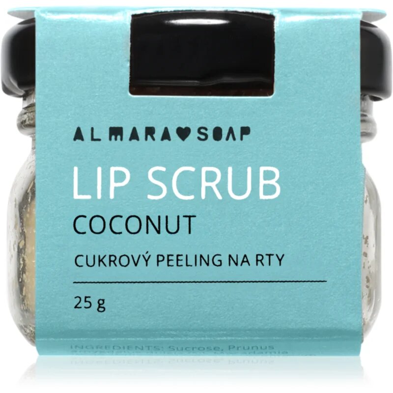 Almara Soap Lip Scrub cukros peeling az ajkakra Coconut 25 g